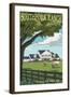 Southfork Ranch - Dallas, Texas-Lantern Press-Framed Art Print