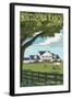 Southfork Ranch - Dallas, Texas-Lantern Press-Framed Art Print