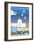 Southsea - Dave Thompson Contemporary Travel Print-Dave Thompson-Framed Art Print