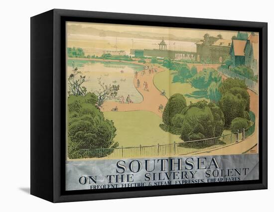 'Southsea on the Silvery Solent', Poster Advertising Southern Railways, 1959-Gregory Brown-Framed Stretched Canvas