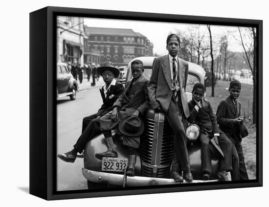 Southside Boys, Chicago, 1941-Russell Lee-Framed Stretched Canvas