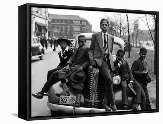 Southside Boys, Chicago, 1941-Russell Lee-Framed Stretched Canvas