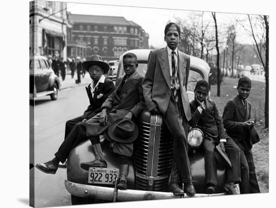 Southside Boys, Chicago, 1941-Russell Lee-Stretched Canvas