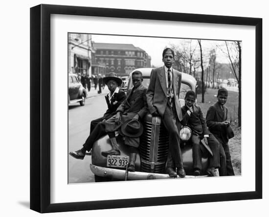 Southside Boys, Chicago, 1941-Russell Lee-Framed Photo