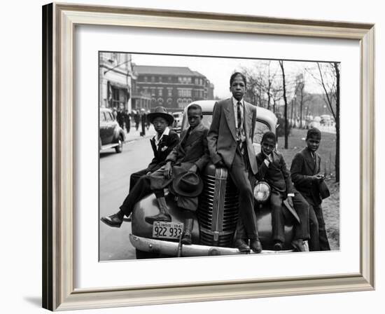 Southside Boys, Chicago, 1941-Russell Lee-Framed Photo