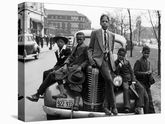 Southside Boys, Chicago, c.1941-Russell Lee-Stretched Canvas