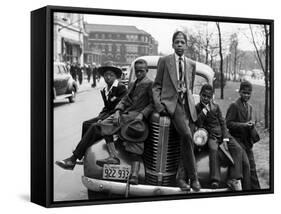 Southside Boys, Chicago, c.1941-Russell Lee-Framed Stretched Canvas