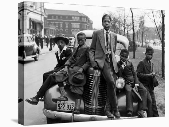 Southside Boys, Chicago, c.1941-Russell Lee-Stretched Canvas