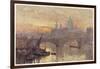 Southwark Bridege with Boats-Herbert Marshall-Framed Art Print