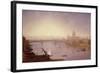 Southwark Bridge and St. Paul's Cathedral from London Bridge: Evening-George Fennel Robson-Framed Giclee Print