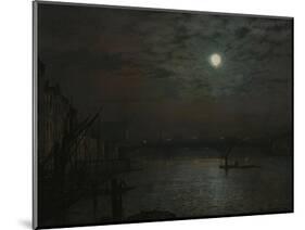 Southwark Bridge by Moonlight, 1882-Filipo Or Frederico Bartolini-Mounted Giclee Print