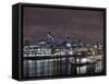 Southwark Bridge, City of London, the Thames, Night Photography, London, England, Uk-Axel Schmies-Framed Stretched Canvas