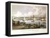 Southwark Bridge from Bank Side, London, 1817-Thomas Hosmer Shepherd-Framed Stretched Canvas