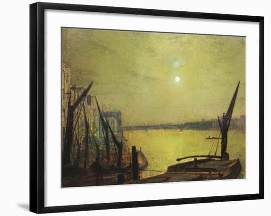 Southwark Bridge from Blackfriars by Night, 1881-John Atkinson Grimshaw-Framed Giclee Print