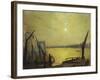 Southwark Bridge from Blackfriars by Night, 1881-John Atkinson Grimshaw-Framed Giclee Print