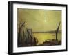 Southwark Bridge from Blackfriars by Night, 1881-John Atkinson Grimshaw-Framed Giclee Print