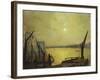 Southwark Bridge from Blackfriars by Night, 1881-John Atkinson Grimshaw-Framed Giclee Print