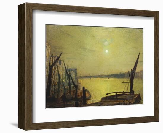 Southwark Bridge from Blackfriars by Night, 1881-John Atkinson Grimshaw-Framed Giclee Print