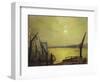 Southwark Bridge from Blackfriars by Night, 1881-John Atkinson Grimshaw-Framed Giclee Print