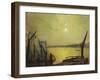 Southwark Bridge from Blackfriars by Night, 1881-John Atkinson Grimshaw-Framed Giclee Print