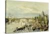 Southwark Bridge from London Bridge-William Parrott-Stretched Canvas