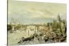 Southwark Bridge from London Bridge-William Parrott-Stretched Canvas