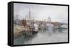 Southwark Bridge in Course of Demolition, 1915-Richard Henry Wright-Framed Stretched Canvas