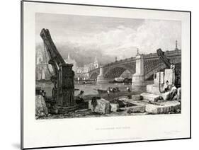 Southwark Bridge, London, 1828-Samuel Prout-Mounted Giclee Print