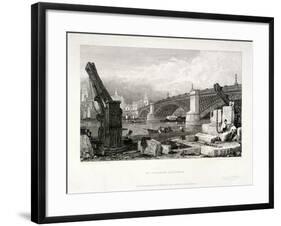 Southwark Bridge, London, 1828-Samuel Prout-Framed Giclee Print