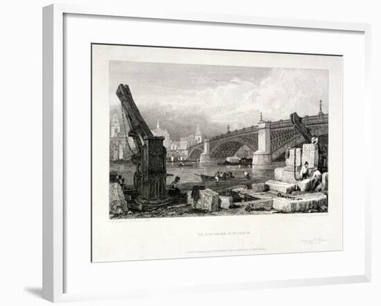 Southwark Bridge, London, 1828-Samuel Prout-Framed Giclee Print