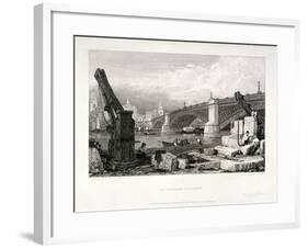 Southwark Bridge, London, 1828-Samuel Prout-Framed Giclee Print