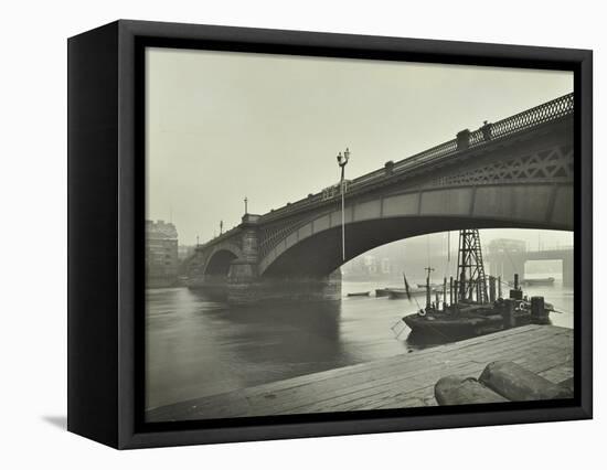 Southwark Bridge under Repair, London, 1913-null-Framed Stretched Canvas