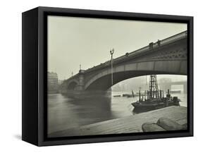 Southwark Bridge under Repair, London, 1913-null-Framed Stretched Canvas
