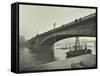 Southwark Bridge under Repair, London, 1913-null-Framed Stretched Canvas