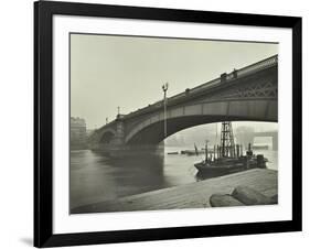 Southwark Bridge under Repair, London, 1913-null-Framed Photographic Print