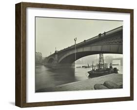 Southwark Bridge under Repair, London, 1913-null-Framed Premium Photographic Print