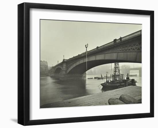 Southwark Bridge under Repair, London, 1913-null-Framed Premium Photographic Print