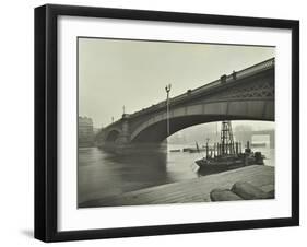 Southwark Bridge under Repair, London, 1913-null-Framed Premium Photographic Print