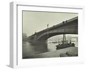 Southwark Bridge under Repair, London, 1913-null-Framed Premium Photographic Print