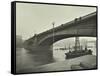 Southwark Bridge under Repair, London, 1913-null-Framed Stretched Canvas