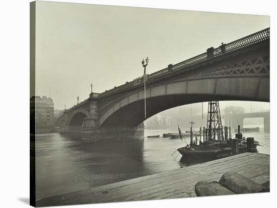 Southwark Bridge under Repair, London, 1913-null-Stretched Canvas