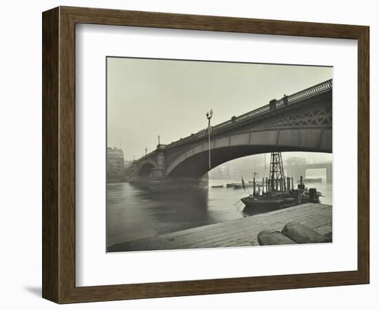 Southwark Bridge under Repair, London, 1913-null-Framed Photographic Print