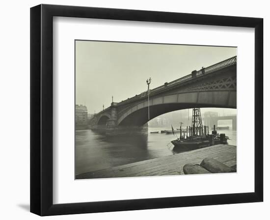 Southwark Bridge under Repair, London, 1913-null-Framed Photographic Print