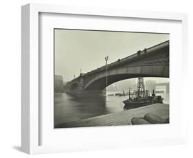 Southwark Bridge under Repair, London, 1913-null-Framed Photographic Print