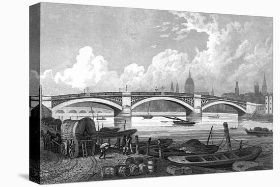 Southwark Bridge-Thomas H Shepherd-Stretched Canvas