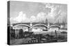 Southwark Bridge-Thomas H Shepherd-Stretched Canvas