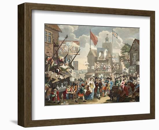 Southwark Fair, 1733, Illustration from 'Hogarth Restored: the Whole Works of the Celebrated…-William Hogarth-Framed Giclee Print