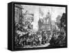 Southwark Fair, 1733-William Hogarth-Framed Stretched Canvas