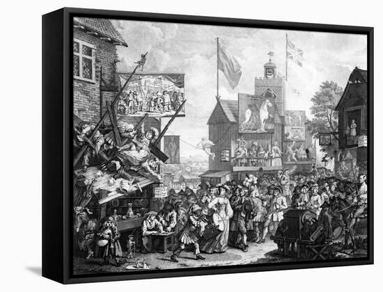 Southwark Fair, 1733-William Hogarth-Framed Stretched Canvas