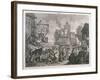 Southwark Fair, 1733-William Hogarth-Framed Giclee Print